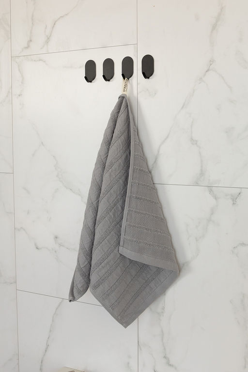 Полотенце кухонное 34х70 серый хлопок