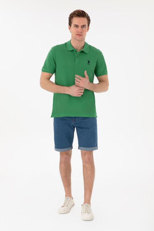 Erkek Slim Fit Polo Yaka A__k Mavi Basic Ti__rt Sepette S_rpriz _ndirim - U.s. polo assn фото 4
