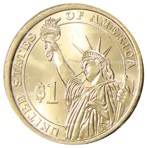 1 доллар 2015 года Р США 34-й президент США Дуайт Эйзенхауэр