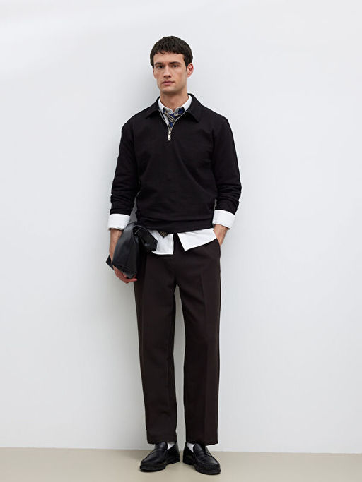 Polo Yaka Erkek Sweatshirt