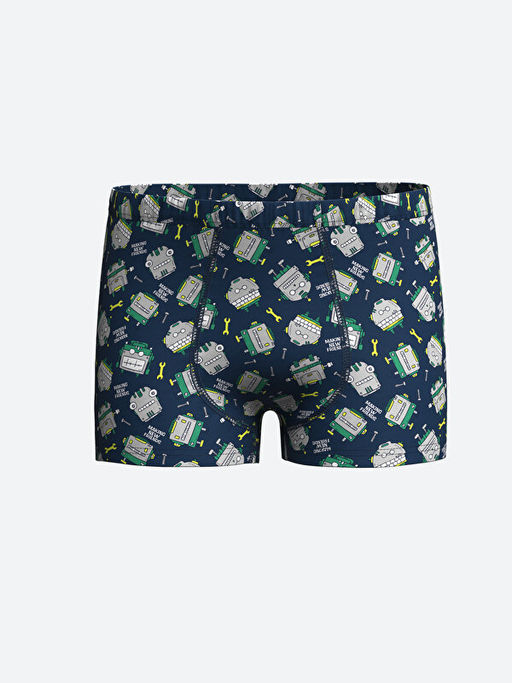 Bask?l? Erkek ?ocuk Boxer 3l? - Waikiki фото 2
