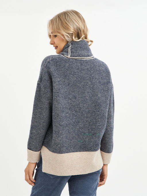 водолазка женская синяя из шерсти - Glenfield фото 7