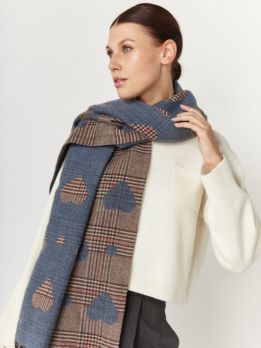 в составе ШЕРСТЬ и КАШЕМИР Большой, мягкий, теплый однотонный двусторонний палантин. - Tantino фото 6