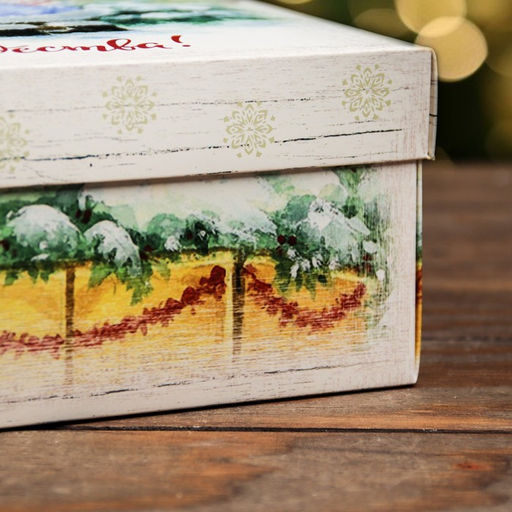 Цена за 5 шт. Коробка складная, крышка-дно,Счастливого Рождества 30 х 20 х 9 см - UPAK LAND фото 3