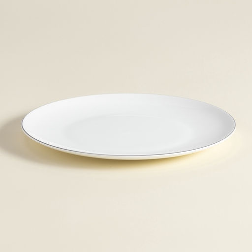 Тарелки SL Home «Каскарон», d=23.3 см, набор 2 шт., костяной фарфор, белые