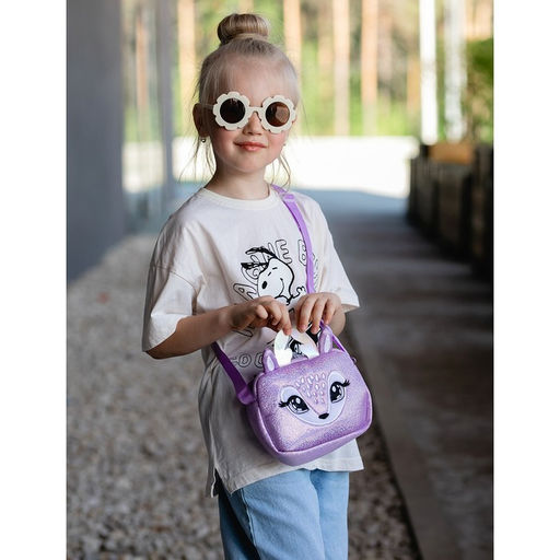 Сумка детская на молнии, длинный ремень, цвет фиолетовый - NAZAMOK KIDS фото 9