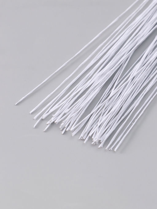 Проволока флористическая «Белая», для изготовления искусственных цветов, 40 см, сечение 0.07 см, набор 50 шт.