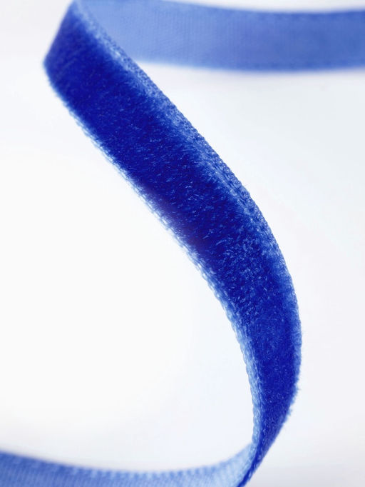 Лента бархатная, 6 мм, 18±1 м, синяя №47