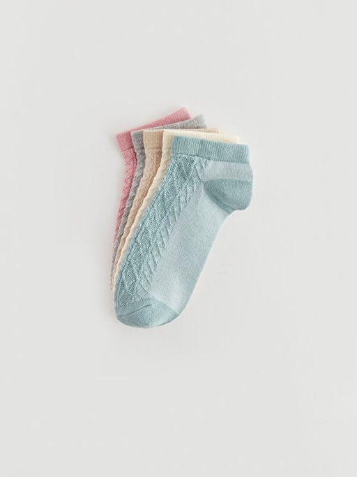 Kendinden Desenli Kad?n Patik ?orap 5li