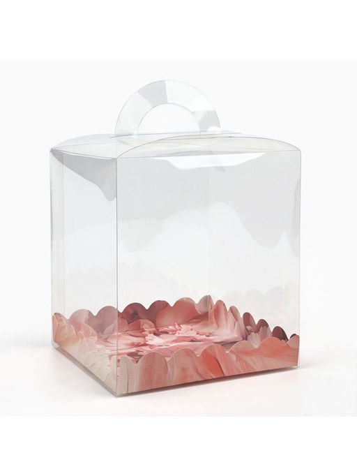 Цена за 5 шт. Коробка кондитерская, сундук, упаковка, «Цветов сияние», 16×16×18 см