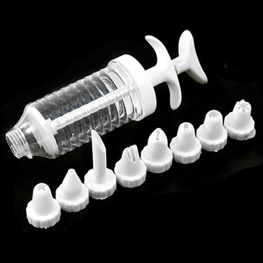 Кондитерский шприц Помощник 15х6х4см пластмассовый; насадки для крема - 8шт, пластик; в блистере (Китай) - Домашняя мода фото 2