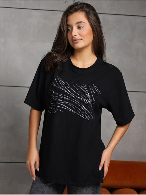 Футболка Блеск черный женская - София фото 3