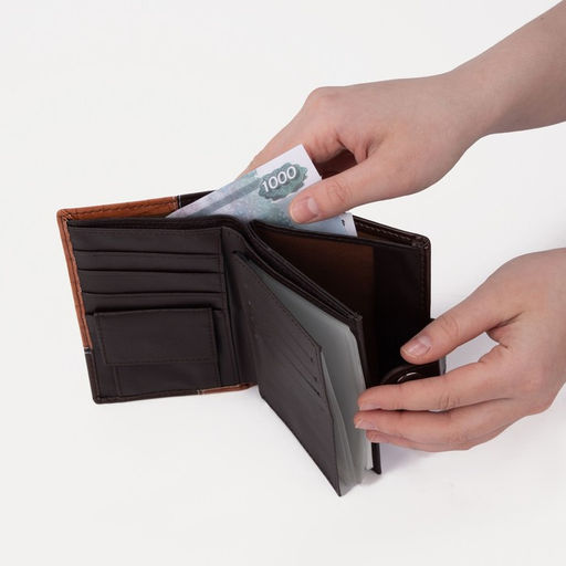 Обложка для автодокументов и паспорта, для купюр, карманы для карт, для монет, цвет коричневый - Simaland фото 10