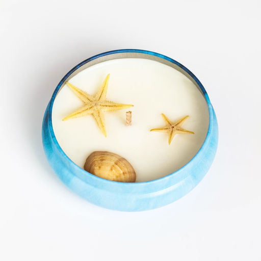 Ароматическая свеча в банке «Морской бриз», из соевого воска с сухоцветом, 3×8.5 см, 110 г