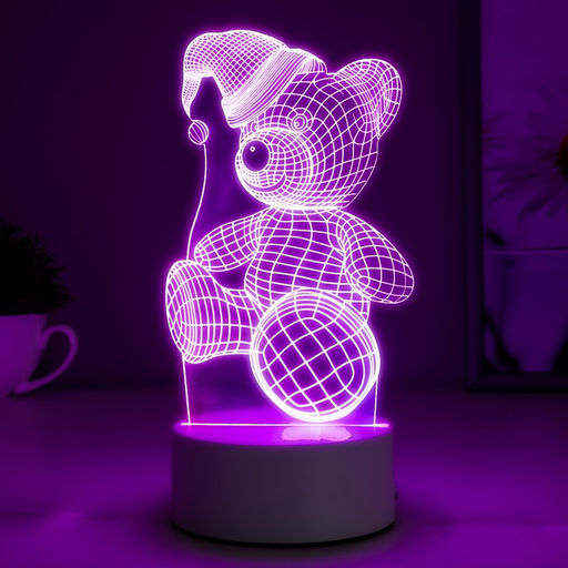 Светильник «Мишка в шапке» LED RGB RISALUX