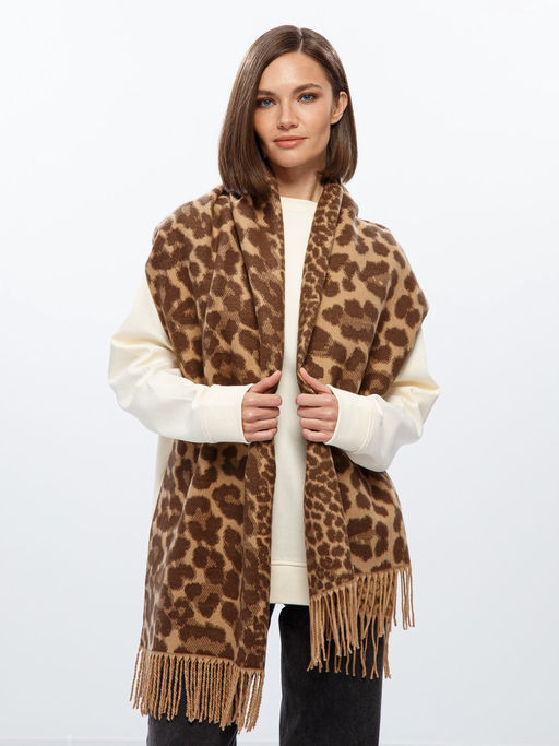 Палантин жен. шерсть+хл+акр 63х180 LG72-984-16