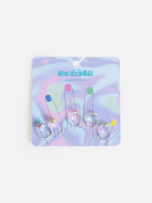 ACOOLA / Набор из 5 колец дет. Issa цветной фото 2