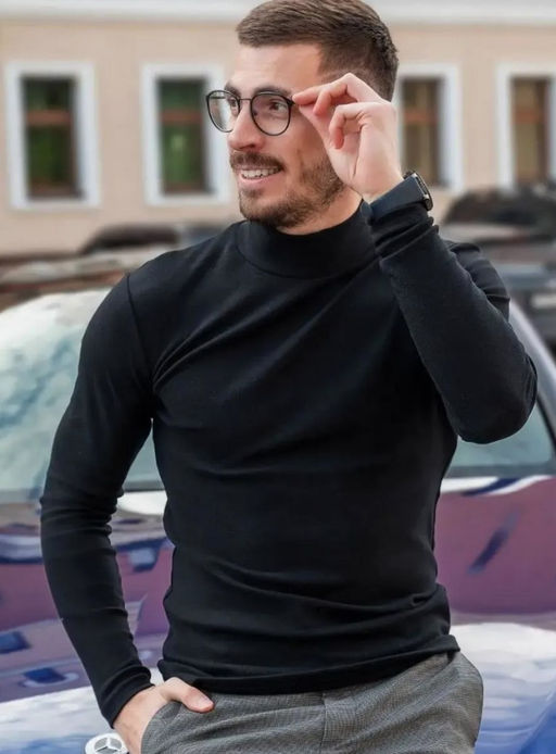 KM1857 Водолазка (хлопок) ЧЕРНЫЙ