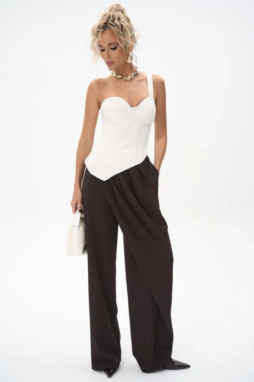 Брюки Шарлиз (шоколадный) - Эльза фото 10