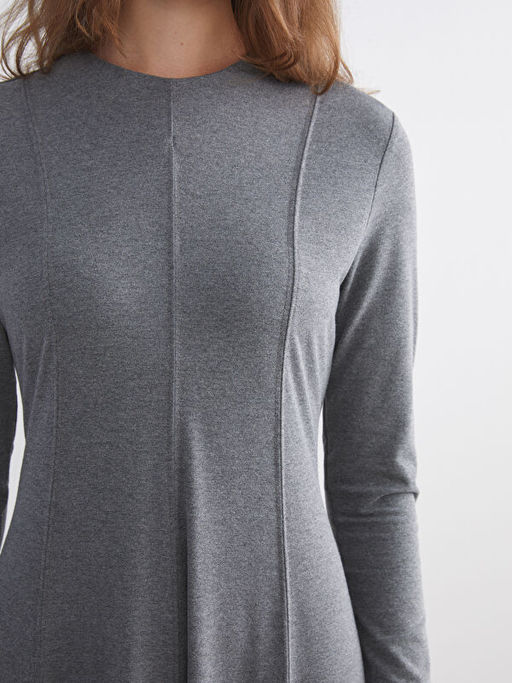 Bisiklet Yaka A Kesim Elbise