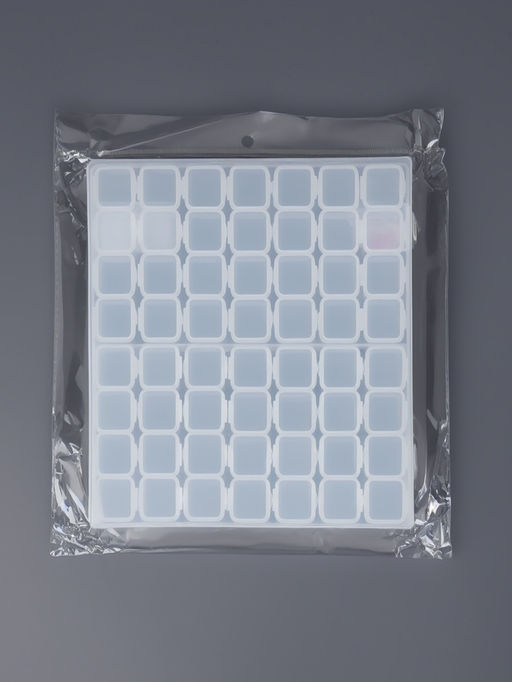 Цена за 2 шт. Органайзер для хранения мелочей, 56 ячеек, 21×17.5×2.5 см, прозрачный