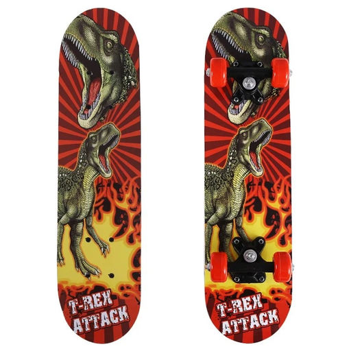 Скейтборд дерев. "T-rex" (JP-2406) платформа 60*15см, с принтом, колеса ПВХ, нагрузка до 25кг.