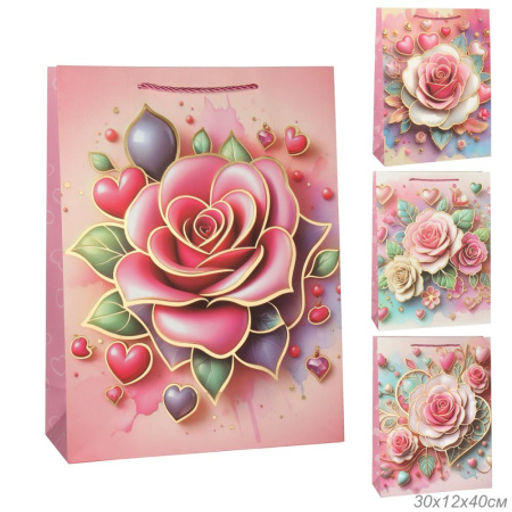 Пакет подарочный 40х30х12 / 5020L /уп 12/360/Цветы - Галеонтрейд фото 6