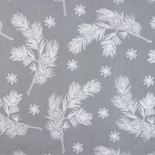 Скатерть новогодняя «Этель. Серебряные ветки», 149×250 см, 100% хлопок, саржа 190 г/м²