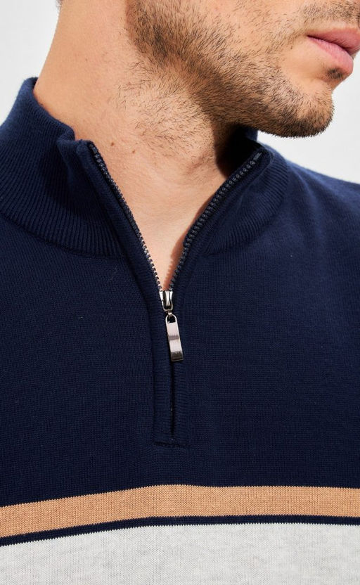 Джемпер P321-15222 navy-ochre - Primm фото 4