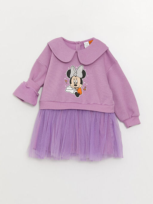 Bebe Yaka Minnie Mouse Bask?l? K?z Bebek Elbise ve Ta? - Waikiki фото 2