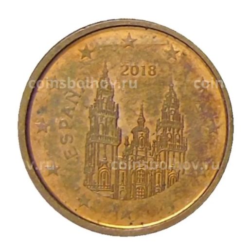 1 евроцент 2018 года Испания