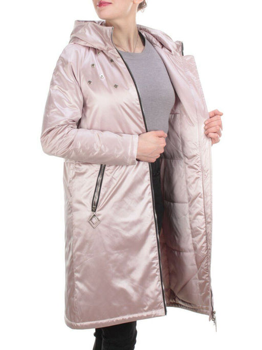 F03 PINK Куртка демисезонная женская (100 гр. синтепон) - Фабричный китай фото 8