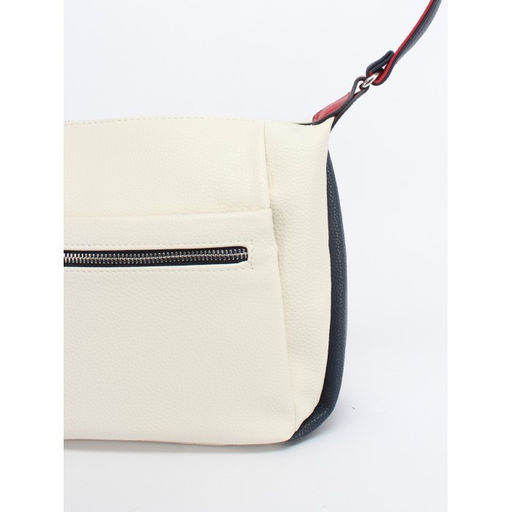 Сумка женская искусственная кожа ADEL-279/ММ. 1отдел+плеч/рем. беж/син/красн флотер 259619 - Adelia фото 4