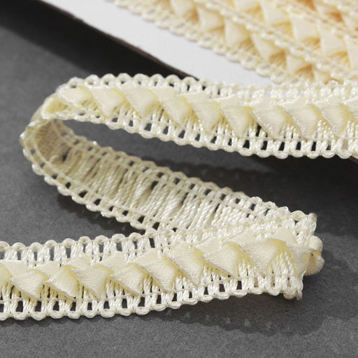 Тесьма декоративная «Самоса», 18 мм, 9.1±0.5 м, бежевая