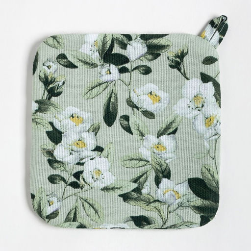 Цена за 2 шт. Прихватка Доляна Apple flowers 19х19 см, 100% хлопок, рогожка 164 г/м2