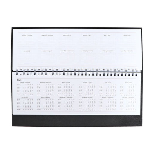 Планинг на гребне недатированный 100х300 мм, 56 листов, БУМВИНИЛ, черный - Calligrata фото 5