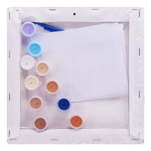 Картина по номерам "Бабочка на носу" 20х20см