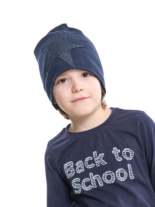 Лонгслив для мальчика с принтом UD 0574 т.синий - Mini maxi фото 3