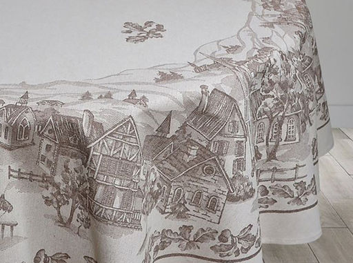 Скатерть 07с24-ЯК D-170 "Американская деревня" цв. коричневый