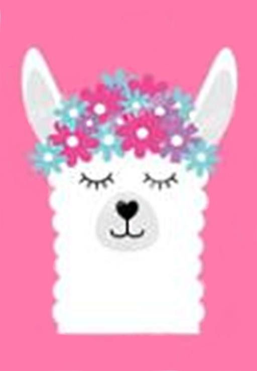 Алмазная мозаика без подрамника "Лама с венком", 15х20 см