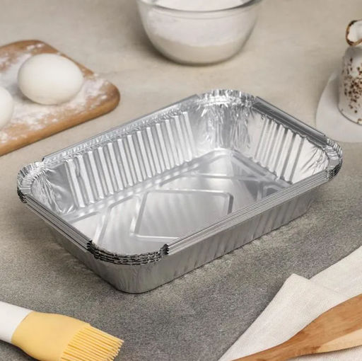 Набор форм для выпечки из фольги Доляна, 860 мл, 21×14 см, 5 шт.
