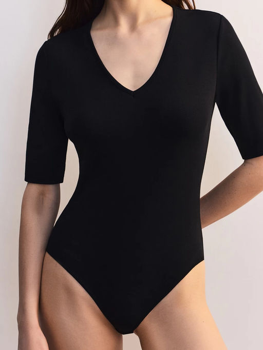 Боди из хлопка с треугольным вырезом / Zarina