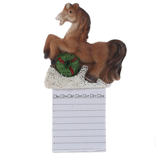 Магнит "Лошадка с блокнотом", L6 W1,5 H11 см, 2в.