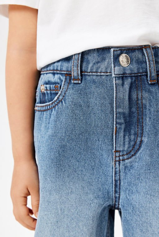 ACOOLA / Брюки джинсовые детские для девочек Roug синий  фото 5