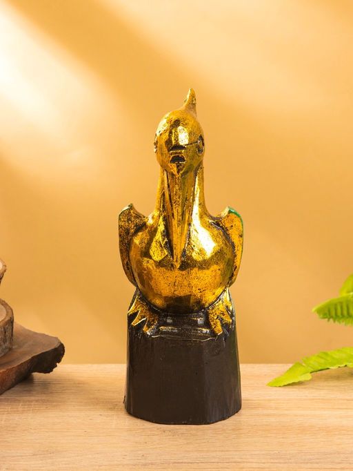 Сувенир интерьерный «Пеликан», 7×7×20 см, дерево, золото