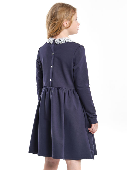 Платье школьное с белым воротником UD 6713 синий - Mini maxi фото 2