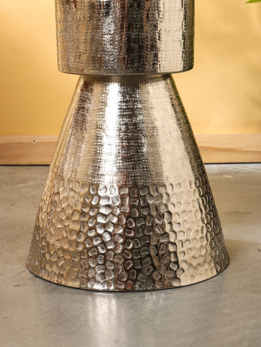 Столик кофейный, 39×39×49 см, серебряный