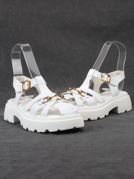 08-PEAG54-1 WHITE Босоножки женские (натуральная кожа) - Фабричный китай фото 13