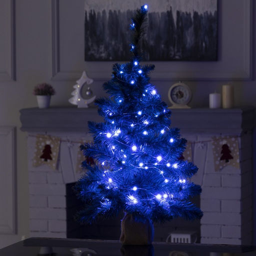 Гирлянда Нить 5 м роса, IP20, серебристая нить, 50 LED, пульт ДУ, свечение RGB, USB - Luazon lighting фото 4