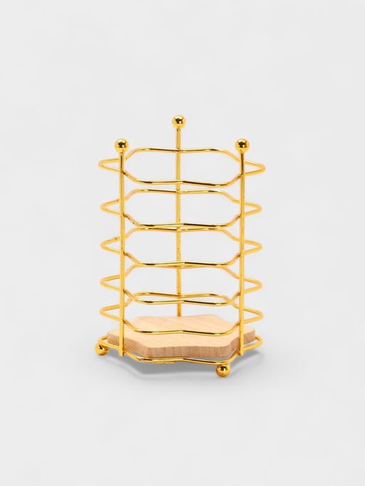 Сушилка для столовых приборов «Доляна. Старлайт», 11×11×15.5 см, золотистая